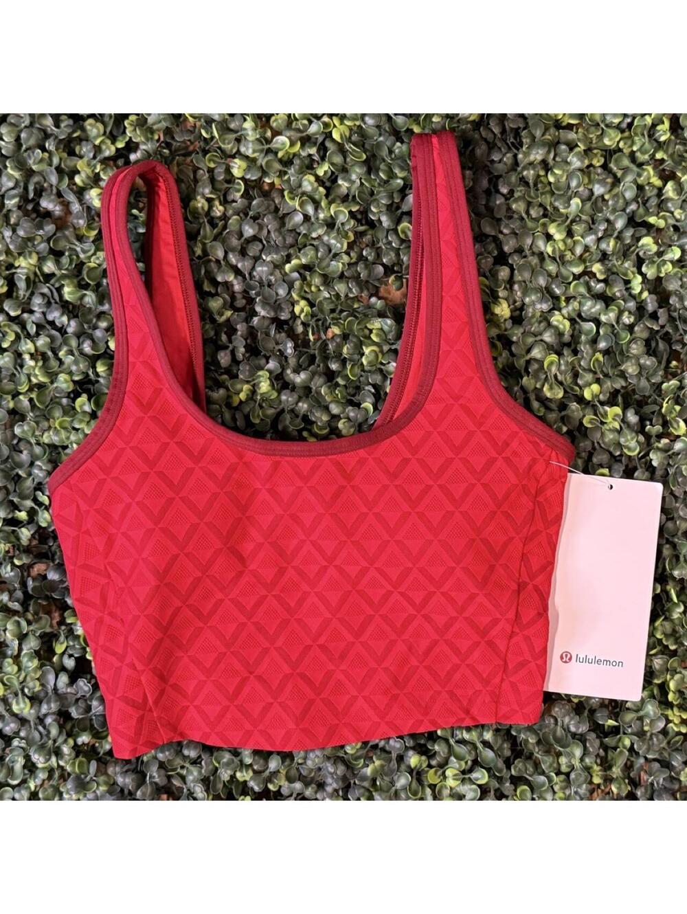 ❤️ NWT Lululemon Textured Mesh Tennis Tank Top in Red/Dark Sport Red, size XXS.